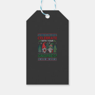 Celebrate Gnomies Christmas Gnomes Trees Reindeer Gift Tags