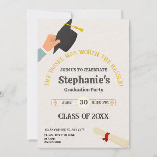 Celebrate Graduation! Tassel Worth the Hassle Invitation