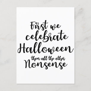 celebrate Halloween funny Postcard