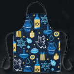 Celebrate Hanukkah Apron<br><div class="desc">cook up something special (latkes) for those special folks in your life. This adorable apron makes a great Hanukkah gift.</div>