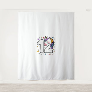 Celebrate Happy 12 Year's Birthday Party For Girl  Tapestry