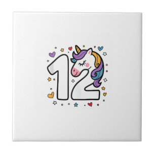 Celebrate Happy 12 Year's Birthday Party For Girl Tile