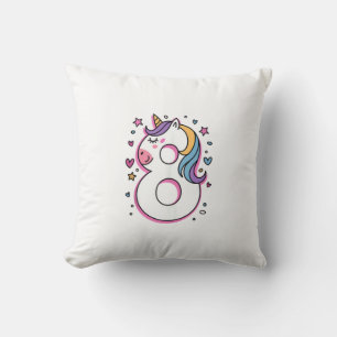 Celebrate Happy 8 Years Old Birthday Party For Gir Cushion