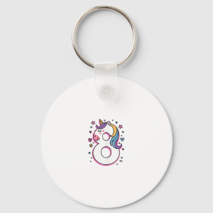 Celebrate Happy 8 Years Old Birthday Party For Gir Key Ring