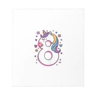 Celebrate Happy 8 Years Old Birthday Party For Gir Notepad