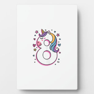 Celebrate Happy 8 Years Old Birthday Party For Gir Plaque
