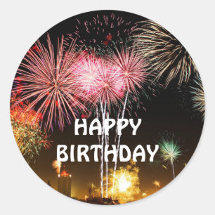 Celebrate! Happy Birthday! Classic Round Sticker