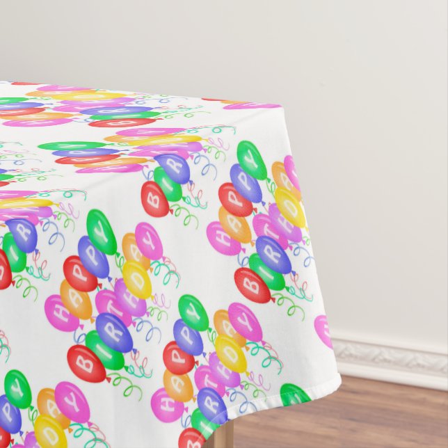 Celebrate Happy Birthday Tablecloth (In Situ)