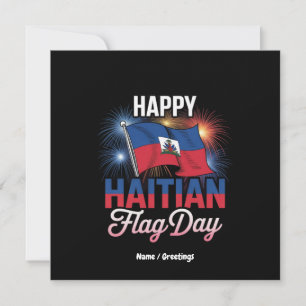 Celebrate Happy Haitian Flag Day Pride T-Shirt Invitation