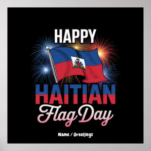 Celebrate Happy Haitian Flag Day Pride  T-Shirt Poster