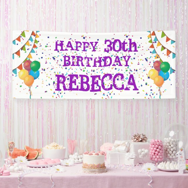 Celebrate Her Day: Custom Birthday Banner (Party)