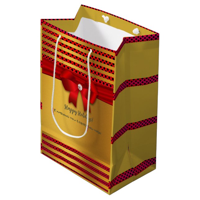 Celebrate Holidays Fun Party  Medium Gift Bag (Front Angled)