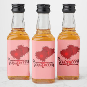 celebrate honeymoons liquor bottle label