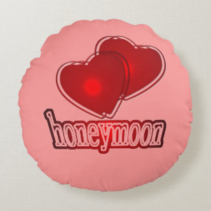 celebrate honeymoons round cushion