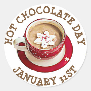 Celebrate Hot Chocolate Day, January 31st stickers