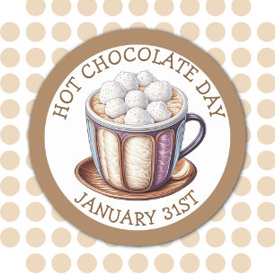 Celebrate Hot Chocolate Day, January 31st stickers