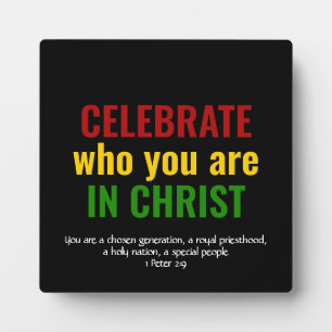 CELEBRATE Identity In Christ BHM Colours Plaque