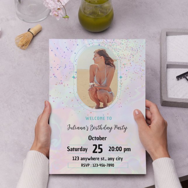 Celebrate in Style! Pastel Modern for Girls  Invitation (Celebrate in Style! Pastel Modern for Girls Invitation)