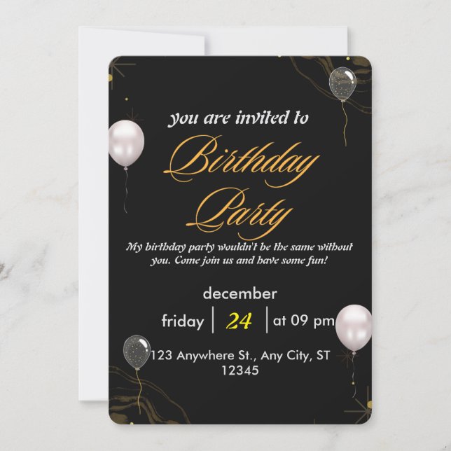 Celebrate in Style - Personalised Birthday Card (Front)