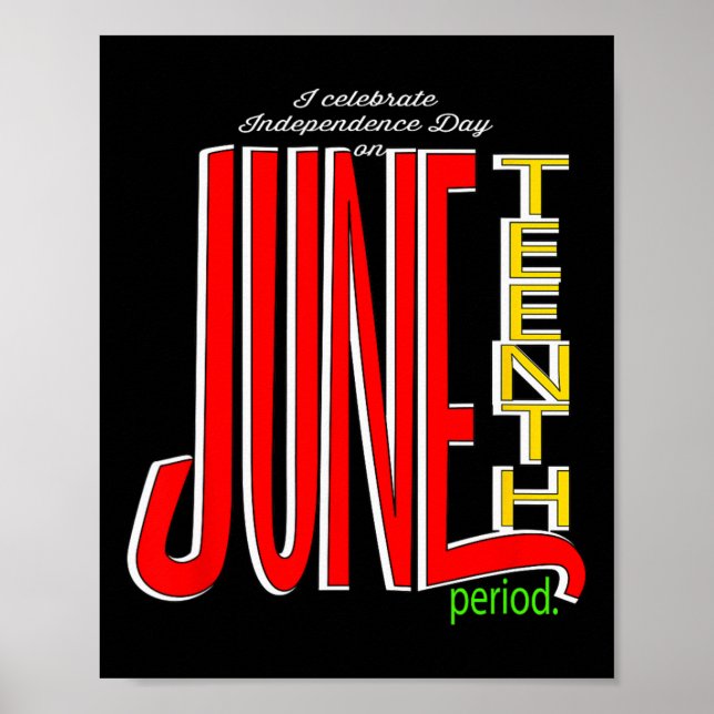 Celebrate Independence Day On Juneteenth Top  Poster (Front)