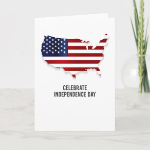 Celebrate Independence Day USA Flag Card