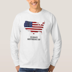 Celebrate Independence Day USA Flag T-Shirt