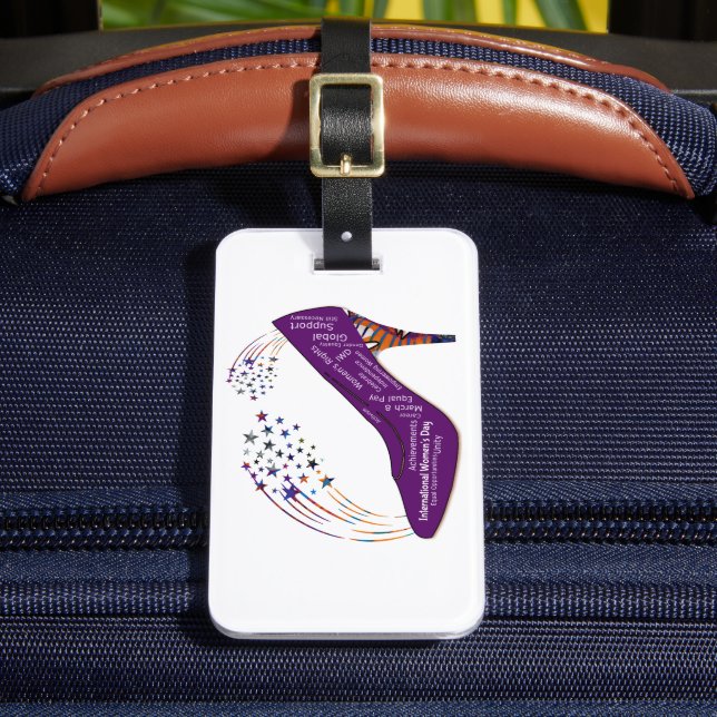 Celebrate International Women's Day Luggage Tag (Front Insitu 2)