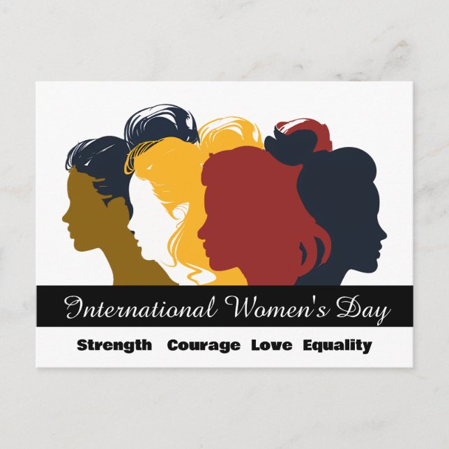 Celebrate International Women's Day March 8th 2025 Postcard (Front)
