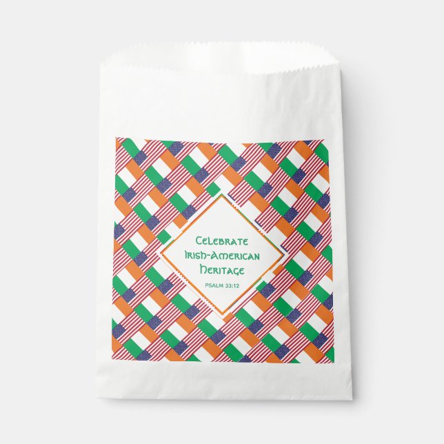 CELEBRATE IRISH-AMERICAN HERITAGE Custom Christian Favour Bags (Front)