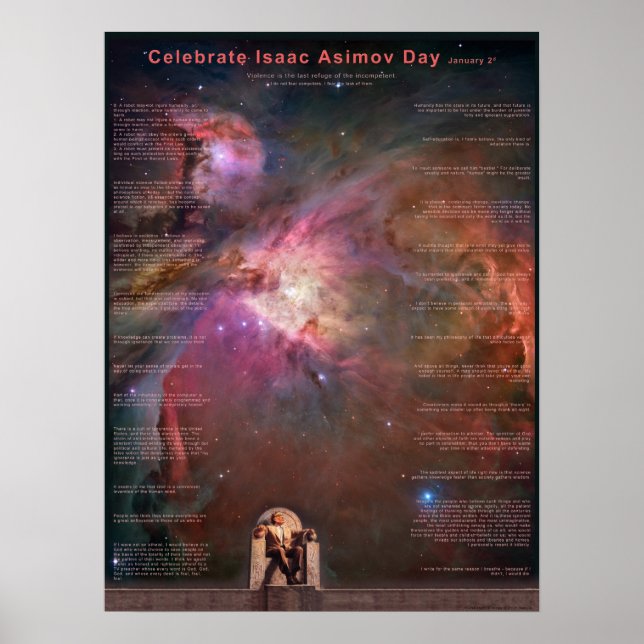 Celebrate Isaac Asimov Day Poster (Front)