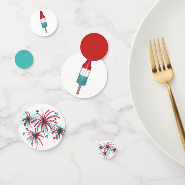 Celebrate! July 4th Patriotic Rocket Pop Popsicle Confetti (Group)