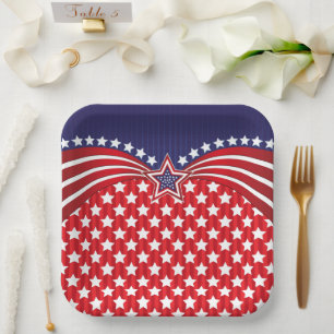 Celebrate July Fourth  Paper Plate