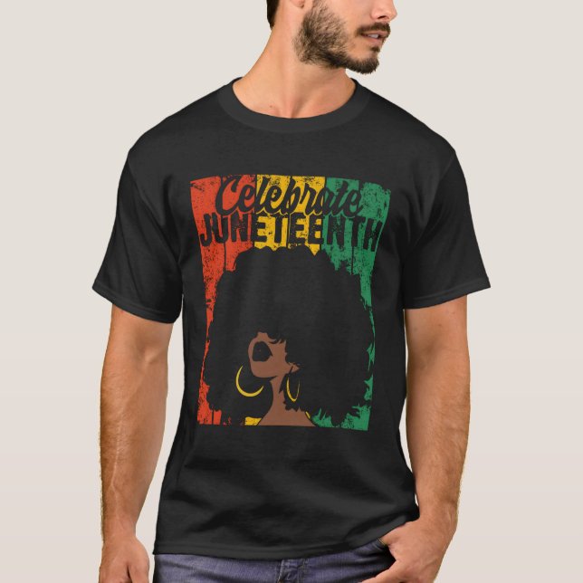 Celebrate Junenth African Colours T-Shirt (Front)