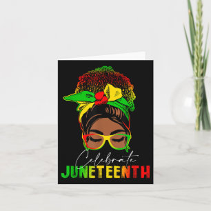 Celebrate Juneteenth 1865 African American Messy B Card