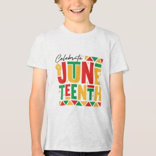 Celebrate Juneteenth 1865 Black Freedom Black Hist Tri-Blend Shirt