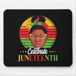 Celebrate Juneteenth 1865 Black Skin Women Indepen Mouse Mat