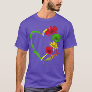 Celebrate juneteenth 1865 sunflower african black T-Shirt