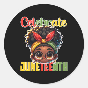 Celebrate Juneteenth African American 1865 Men Wom Classic Round Sticker
