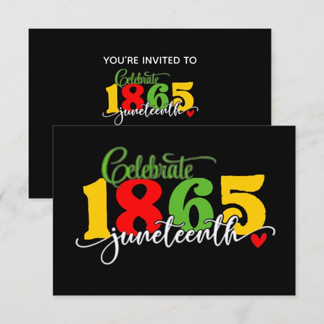 Celebrate Juneteenth: Freedom Since 1865  Invitation (Front/Back)
