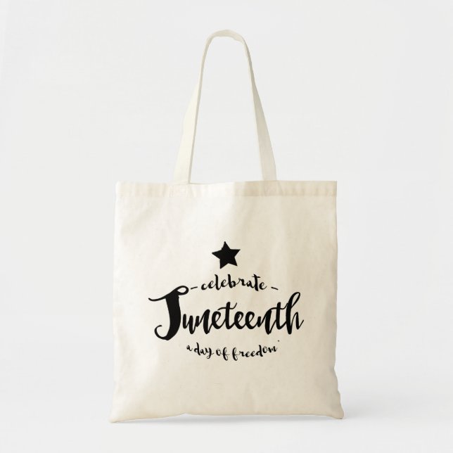 Celebrate Juneteenth Star Tote Bag (Front)