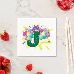Celebrate Letter J Paper Napkins