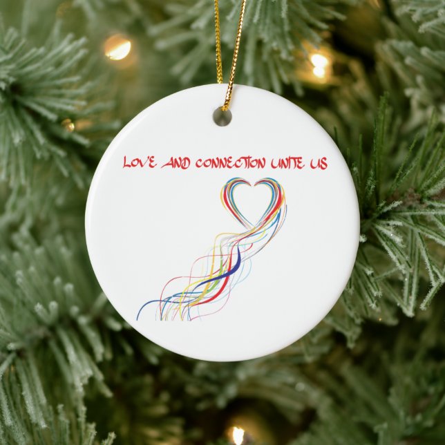 Celebrate Love and Connection Design  Ceramic Tree Decoration (Tree)