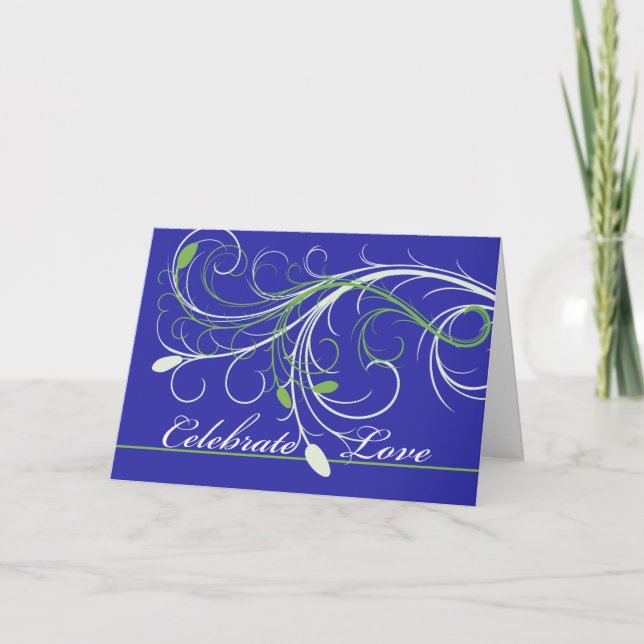 Celebrate Love, Anniversary Wishes, Elegant Card (Front)