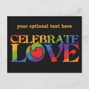 Celebrate Love custom postcard