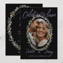 Celebrate Love Floral Simple Modern wedding
