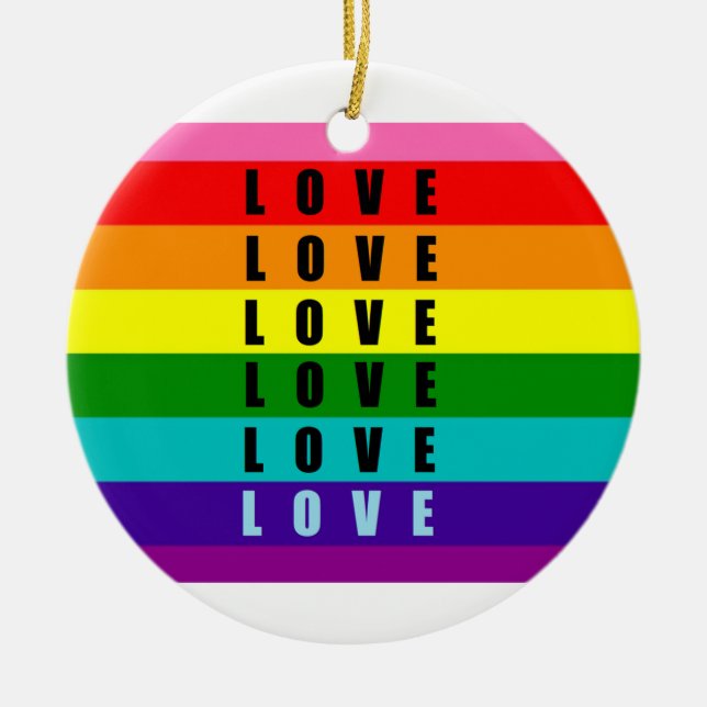 Celebrate love, pride, and authenticity  ceramic tree decoration (Front)