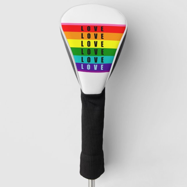 Celebrate love, pride, and authenticity  golf head cover (Front)