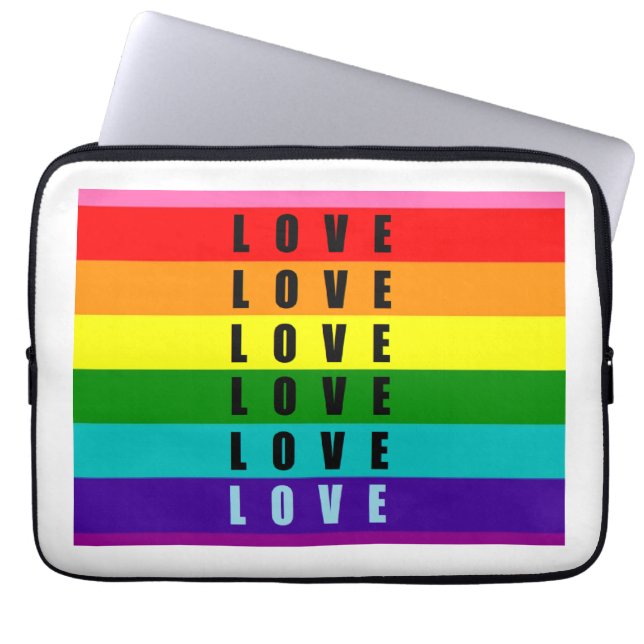 Celebrate love, pride, and authenticity  laptop sleeve (Front)