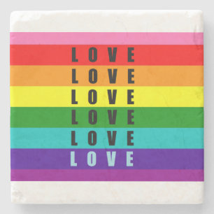 Celebrate love, pride, and authenticity  stone coaster
