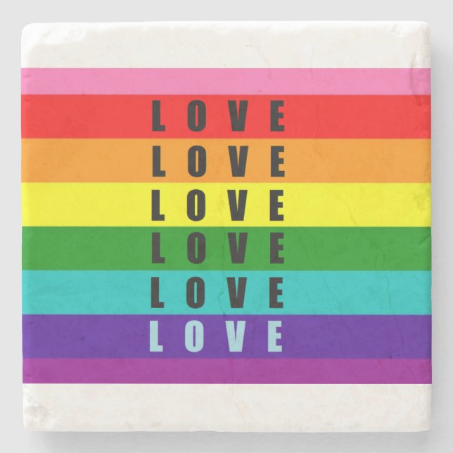 Celebrate love, pride, and authenticity  stone coaster (Front)